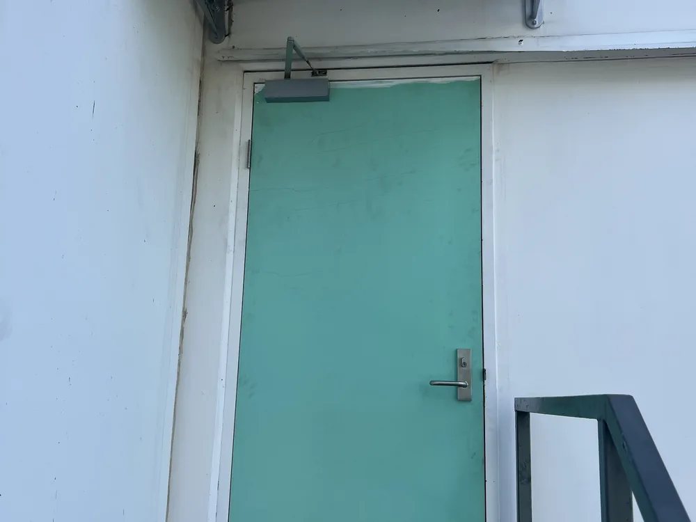 Close view of door lock and latch hardware for Kallangur locksmith services