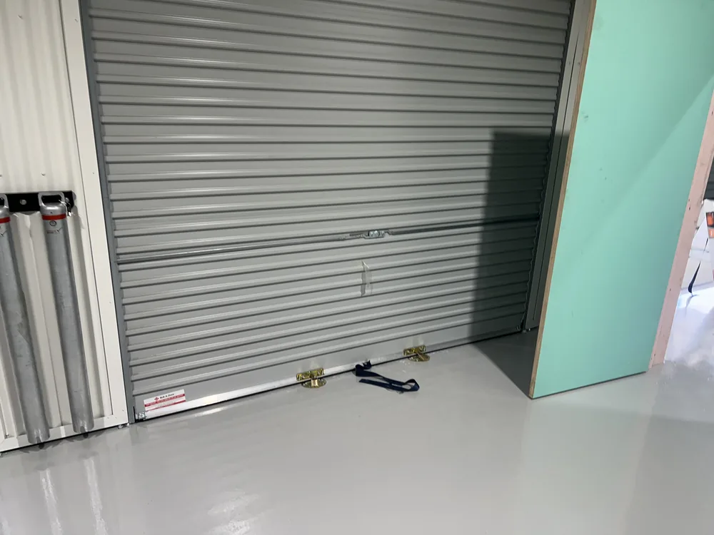 Close view of door lock and latch hardware for Petrie locksmith services